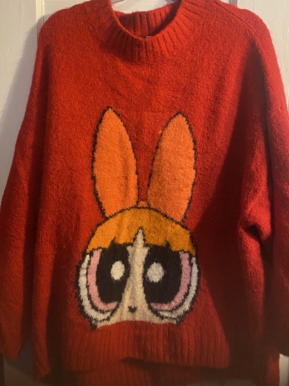 Powerpuff Girls BLOSSOM oversized sweater size large